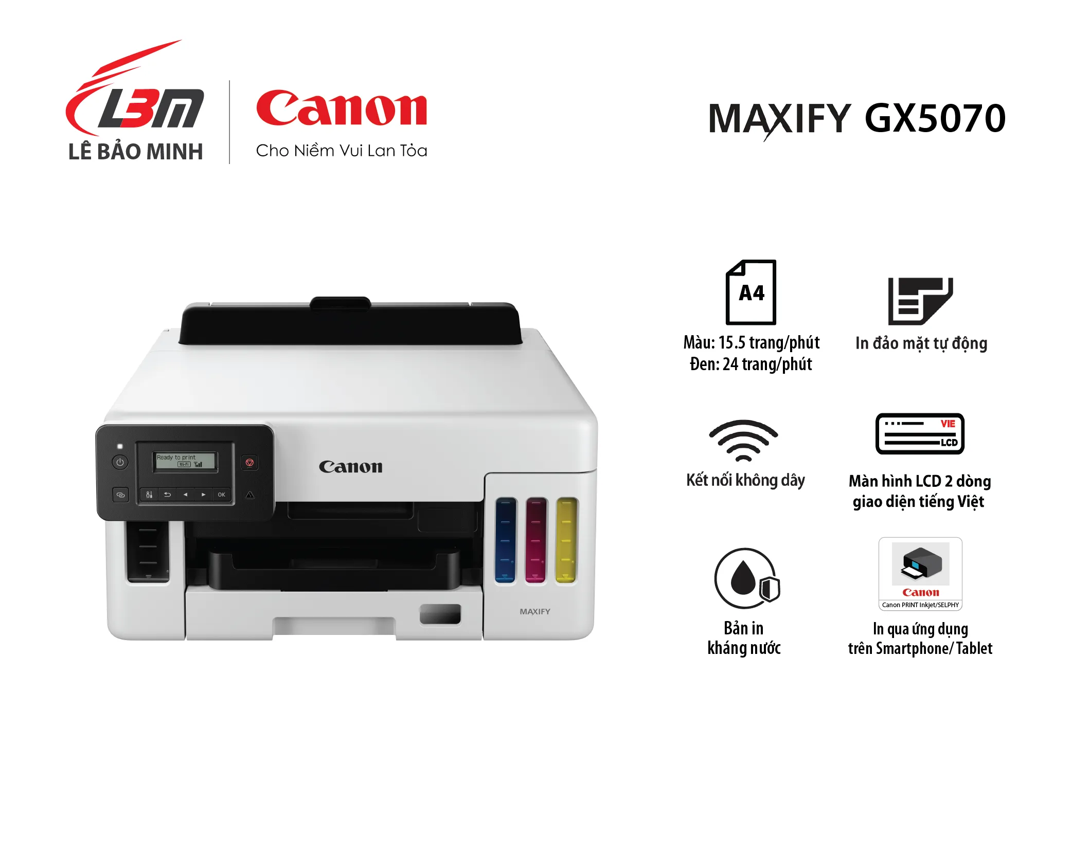 Canon MAXIFY được đặt trong văn phòng